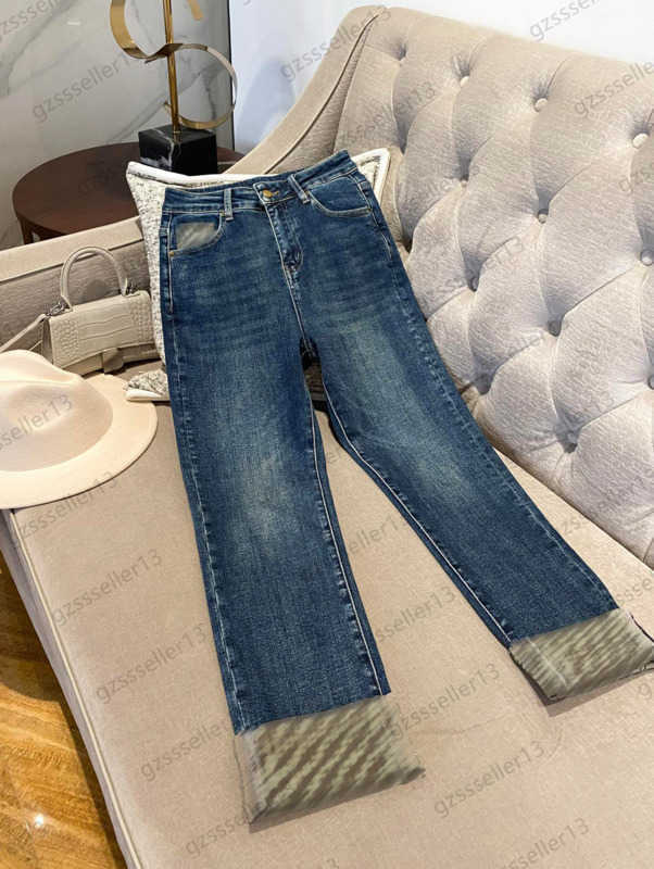 

Women Jeans Vintage Light Color Straight Jean Pants Double F Jacquard Volume Legs Loose Midweight Long Trousers Button Fly Classic Designer Womens Clothes 1970