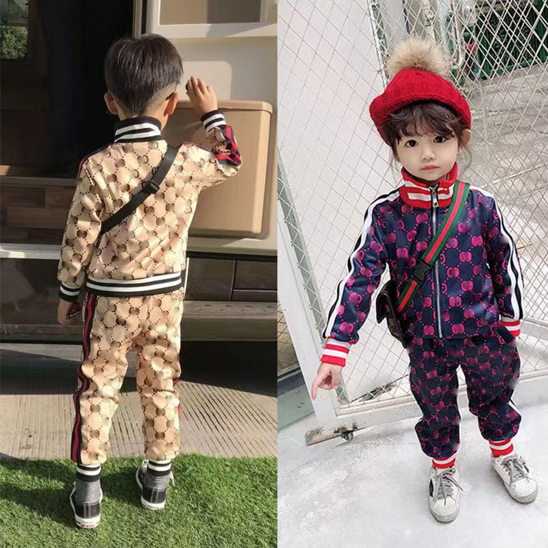 

Fashion Kids Designer Tracksuit Sets Luxury Print Letter Jackets Joggers Casual Sports Style Sweatshirt Girls Boys Clothes Suitable For Party, As shown in figure