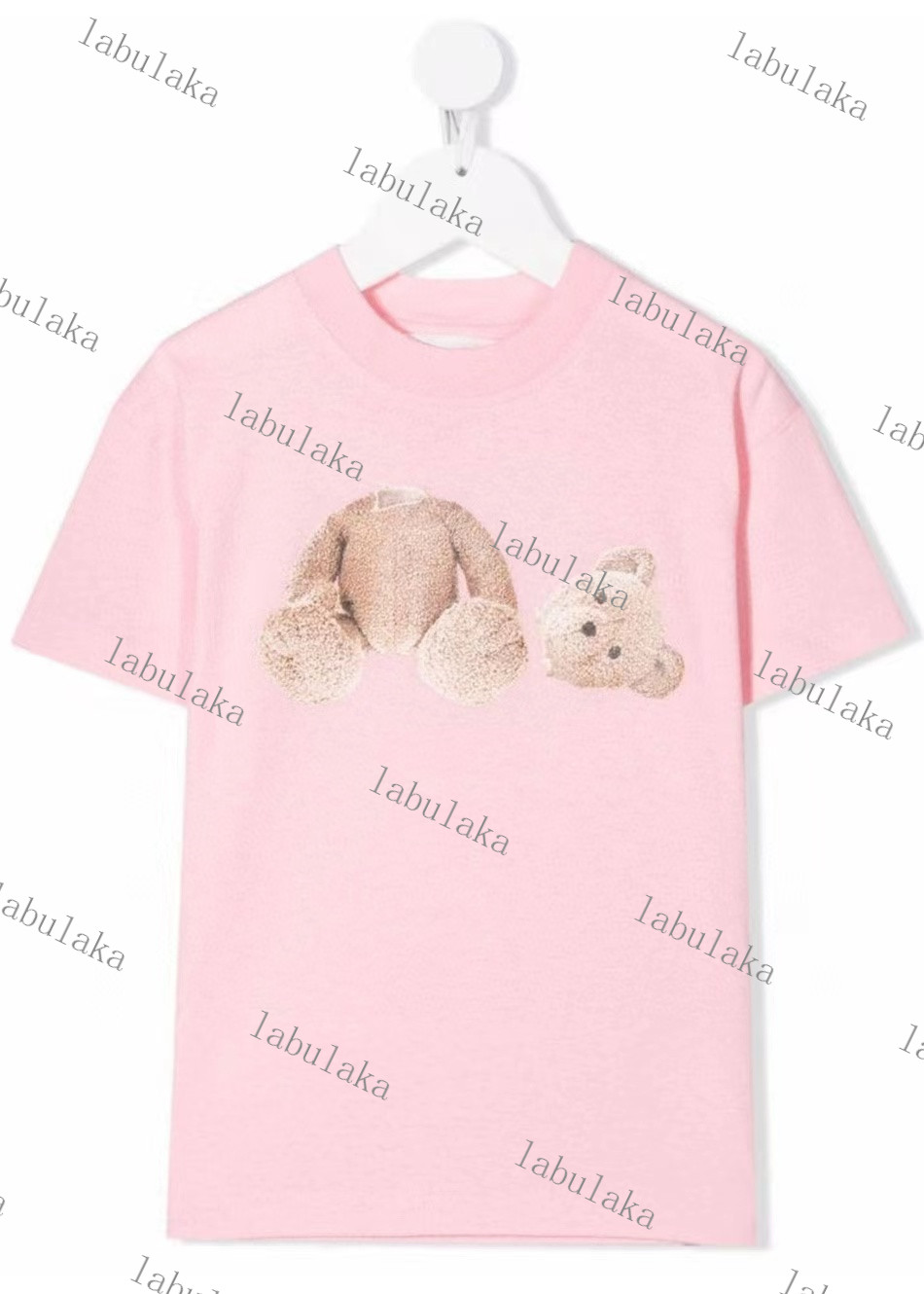 

Luxury designer top brand Tshirt broken head bear children short sleeve summer loose half sleeve fashion childrens wear kids boy tees girl clothing baby polo pink