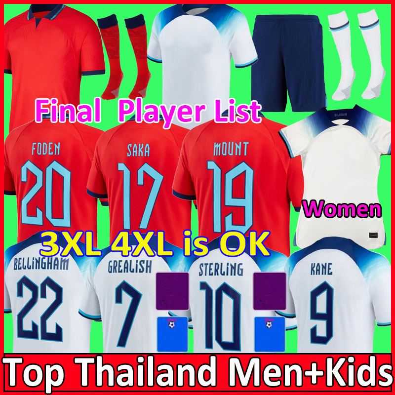 

2022 STERLING SAKA soccer jersey KANE RASHFORD SANCHO GREALISH MOUNT FODEN HENDERSON EnglandS 22 23 World cup football shirts men kids kit sets Uniforms Camisetas, Kids away