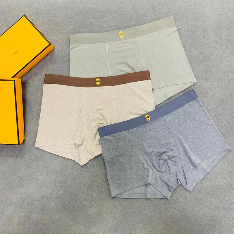 

Box Men Underpants Boxer Christmas Gift Plus Size Breathable Underwear With Box Package, Brown