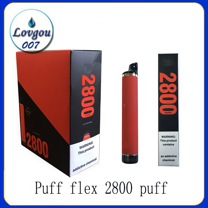 

Puff Flex 2800 puffs 2800 disposable e cigarette vape desechable pods device kits pre-filled 8ml vaporizer vaper desechable 25 flavors