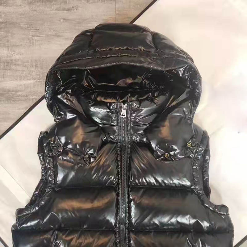 

Hooded down mens vest Europe and American style vests puffer Highs Quality monclair Brand Parkas Fashion hombre, Color 1