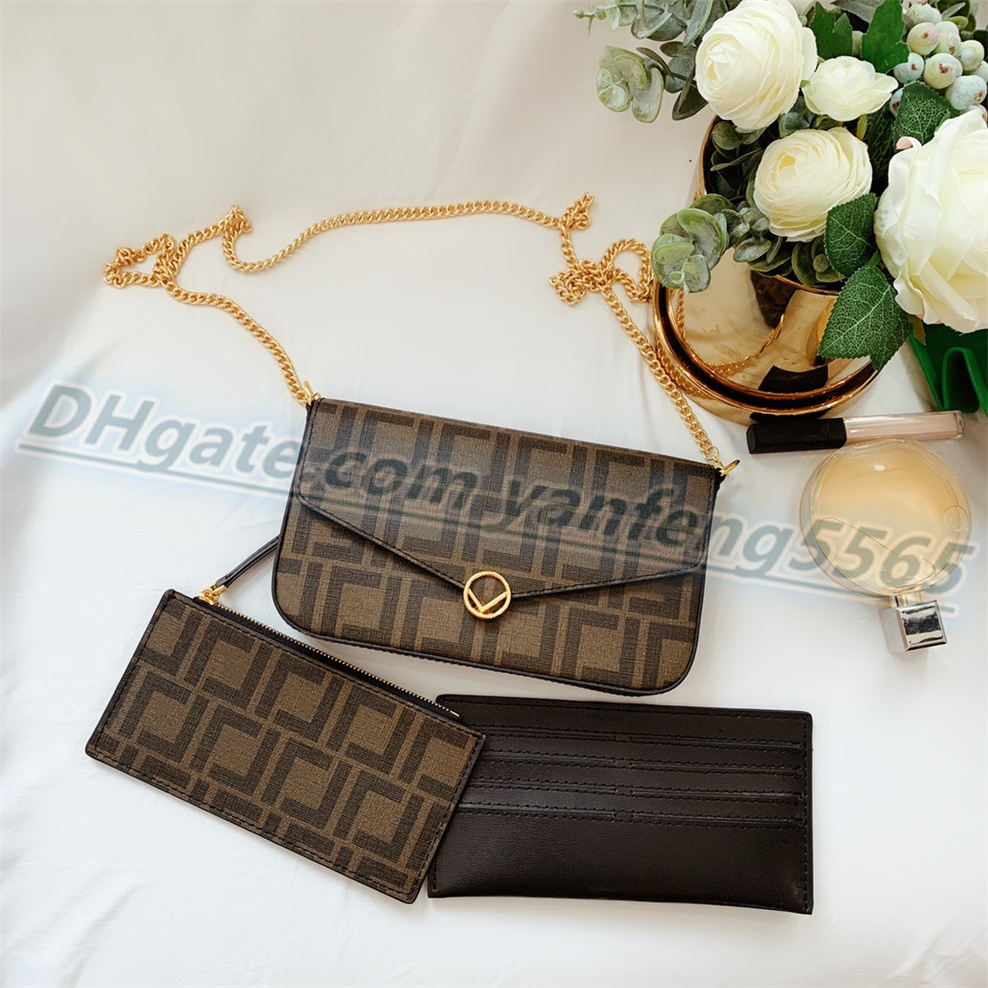 

Highquality Luxurys Genuine Purses bag Leather Card Holder free Designer Wallets Holders Coin Wallet handbags mens free Women's 3 pices Lambskin totes Purse, Grey