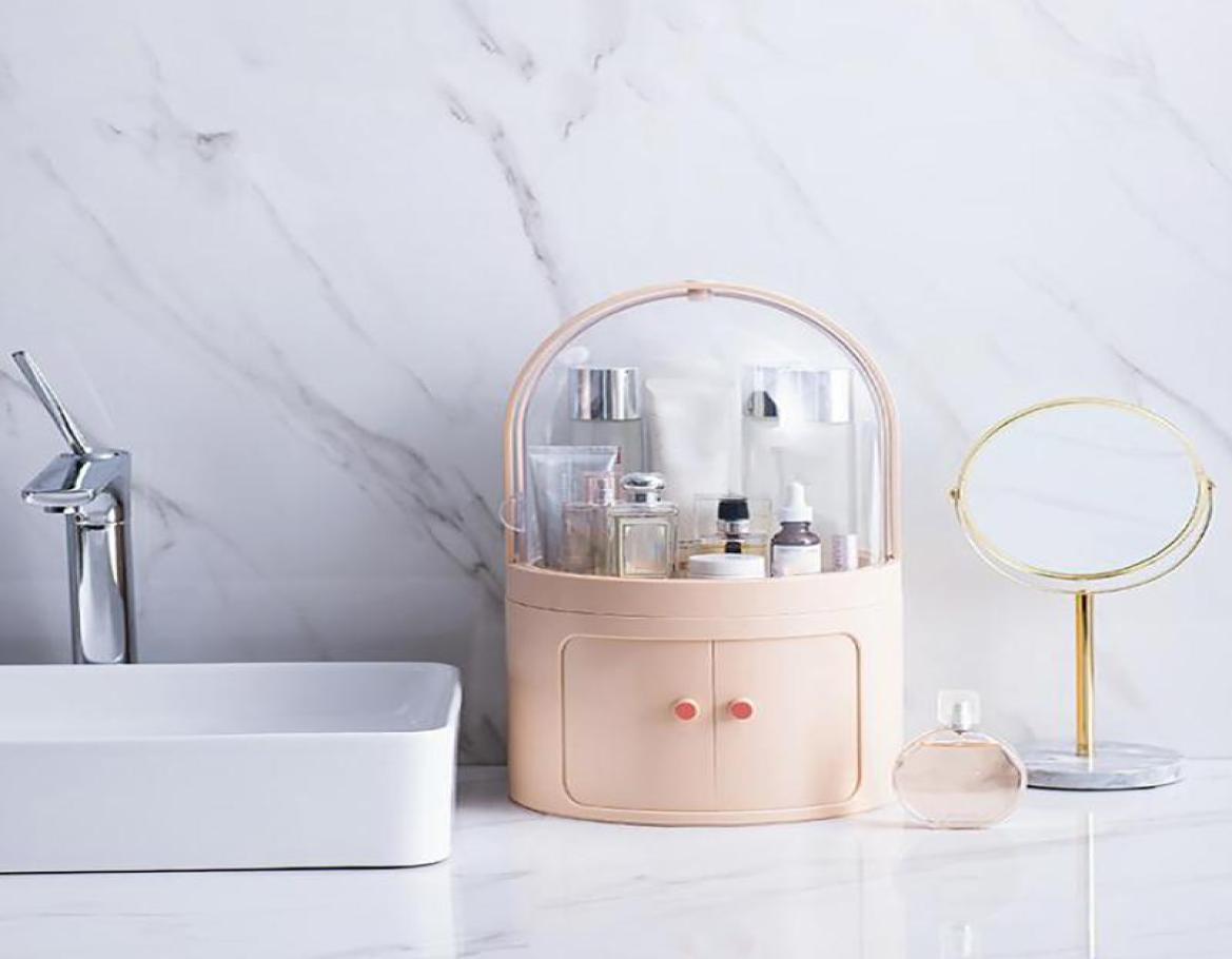 

Bathroom Storage Organization Two Layers Make Up Makeup For Cosmetics Drawers Casket Case Jewelry Box Organizer Bins Container3604227