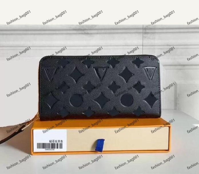 

Designers ZIPPY WALLET High Quality Soft Leather Mens Womens Iconic textured Fashion Long Zipper Wallets Coin Purse Card Case Holder Wih Box Dust bag, 123