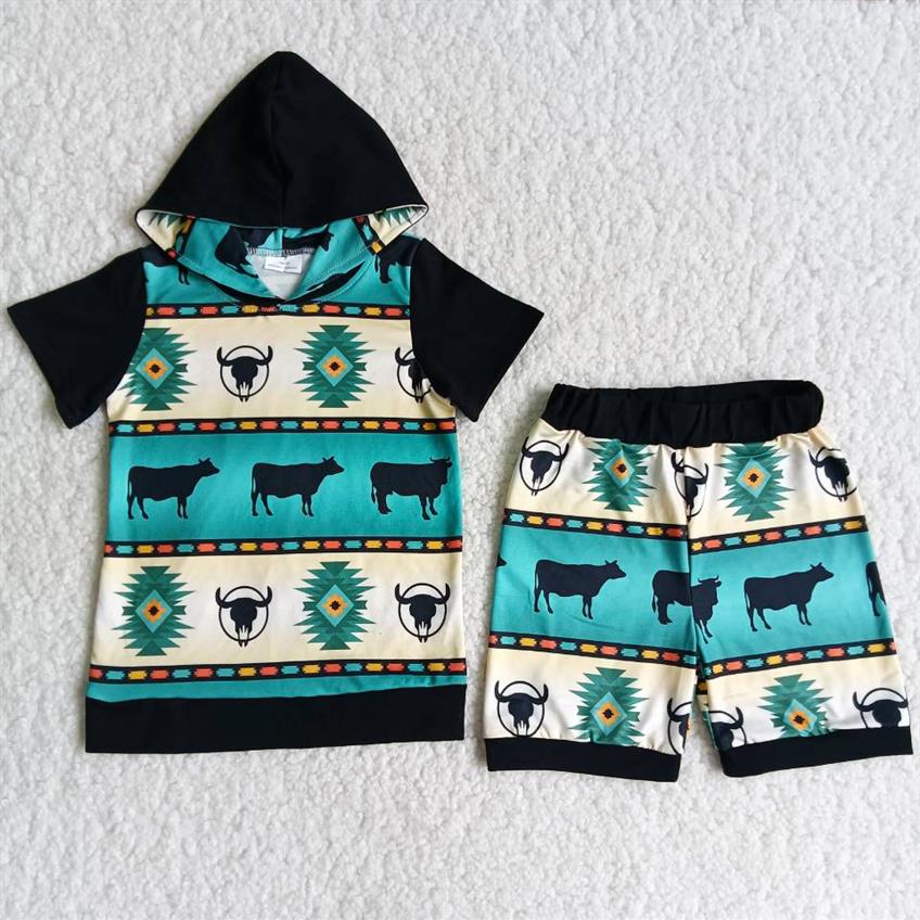 

New Design Baby Boys Clothing Toddlers Hoodies Set Farm Life Print Kids Designer Clothes Boy Summer Outfit Toddler Boys Clothes Hi2759, Multi
