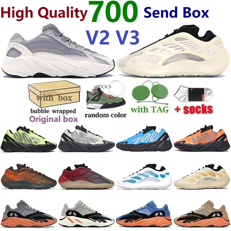 

With Box Designer 700 V2 V3 Running Shoes Men Women Utility Black Analog Bright Blue Enflame Amber Inertia Hi-Res Red Wave Runner Faded Azure Magnet Outdoor Sneakers, 18