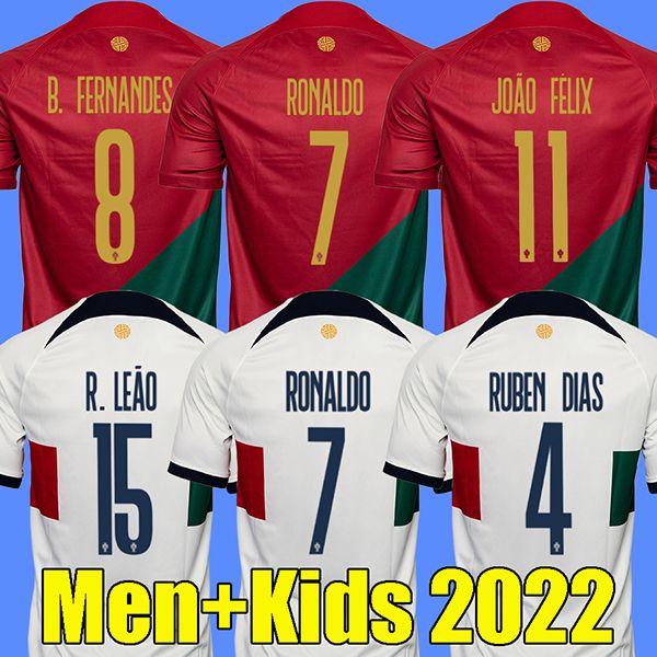 

22 23 JOAO FELIX PORTUGAL soccer jerseys RONALDO RAFAEL LEAO BRUNO FERNANDES Portugieser RAMOS Portuguese HORTA Dalot football shirt Men women Kids kit sets jersey, Color 1