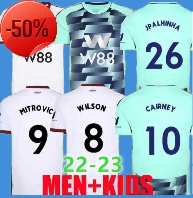 

22 23 PALHINHA MITROVIC 9 SOCCER JERSEYS home away WILSON SOLOMON ADARABIOYO REED MBABU ROBINSON ANDREAS REID CAIRNEY white kids 2022 2023