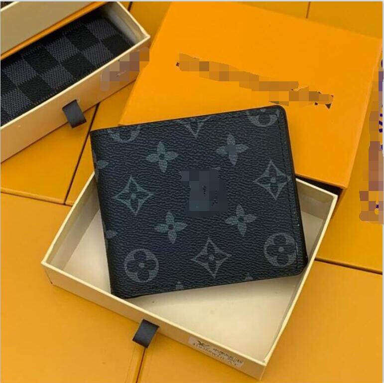 

2022s New Quality Designers Men genuine leather wallets flower card holder France Paris plaid style purse mens Clutch wallet women luxurys Man Bags with box, 12