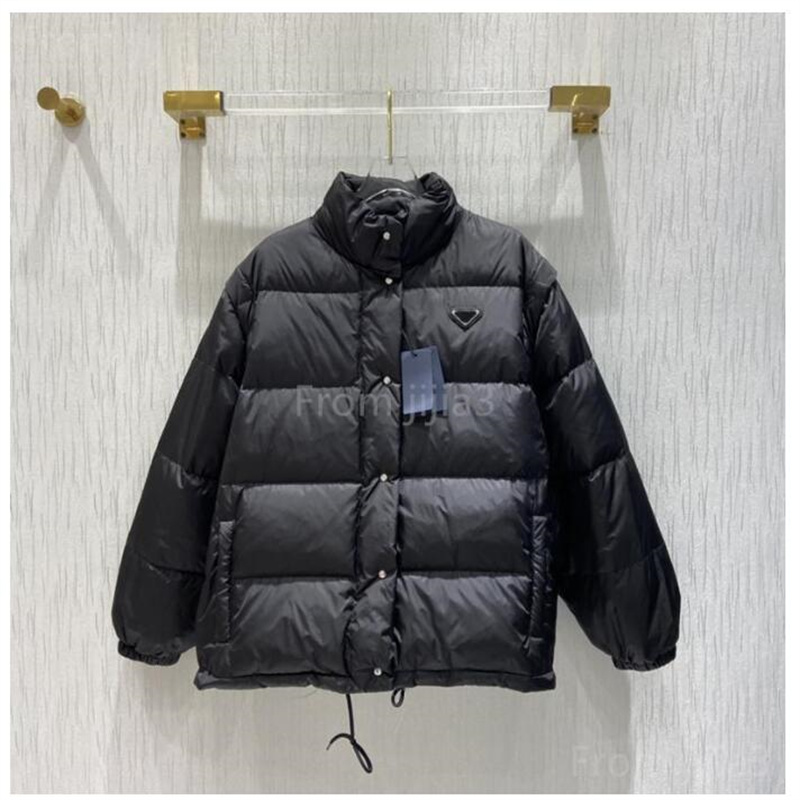 Women Down Puffer Jacket Long Designer Black Parkas Re-nylon Winter Coat-image-823620993