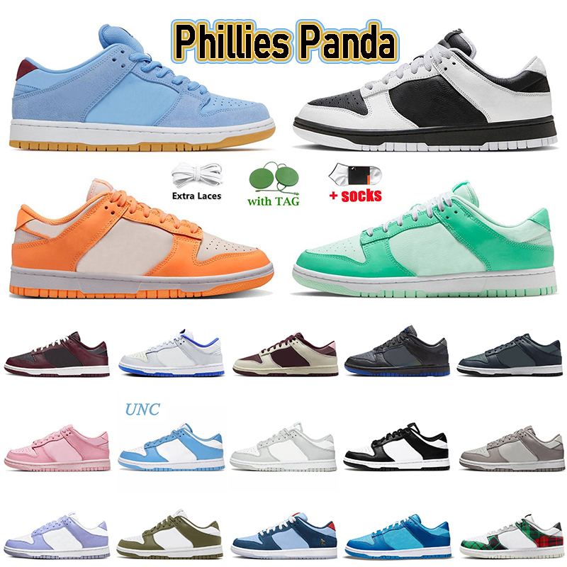 

Women Mens Panda Dunks Lows Designer Dunke Shoes Big Size 12 13 Sneakers UNC Chlorophyll Black Offs White Pink Phillies Green Coast Grey Why So Sad Mint Foam Trainers, C12 36-48 coast