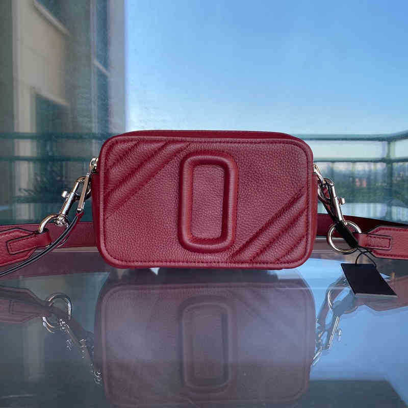 

Designer Luxury Fashion Marc The Tote Bag Leather Versatile Women Small Bags Vintage MarcJacobs Handbags Multicolour Wallet 7A High Quality zhouzhoubao123 MZY2, Red