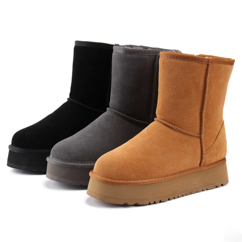 

Winter Platform Boots Snow Winter Boots Tazz Hot Sell Aus Classic Women Ultra Mini Snow Boot Slipper Ankle Sheepskin Fur Plush Keep Warm Boot Child 427