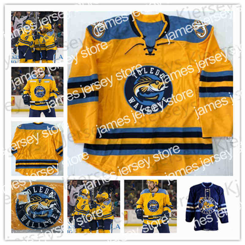 

College Hockey Wears Nik1 MEN Toledo Walleye Hockey JERSEY 22 Naurato 86 Evan Rankin 30 Pearce 35 Pearce Mens Womens Youth 100% Embroidery Custom any name or, Blue