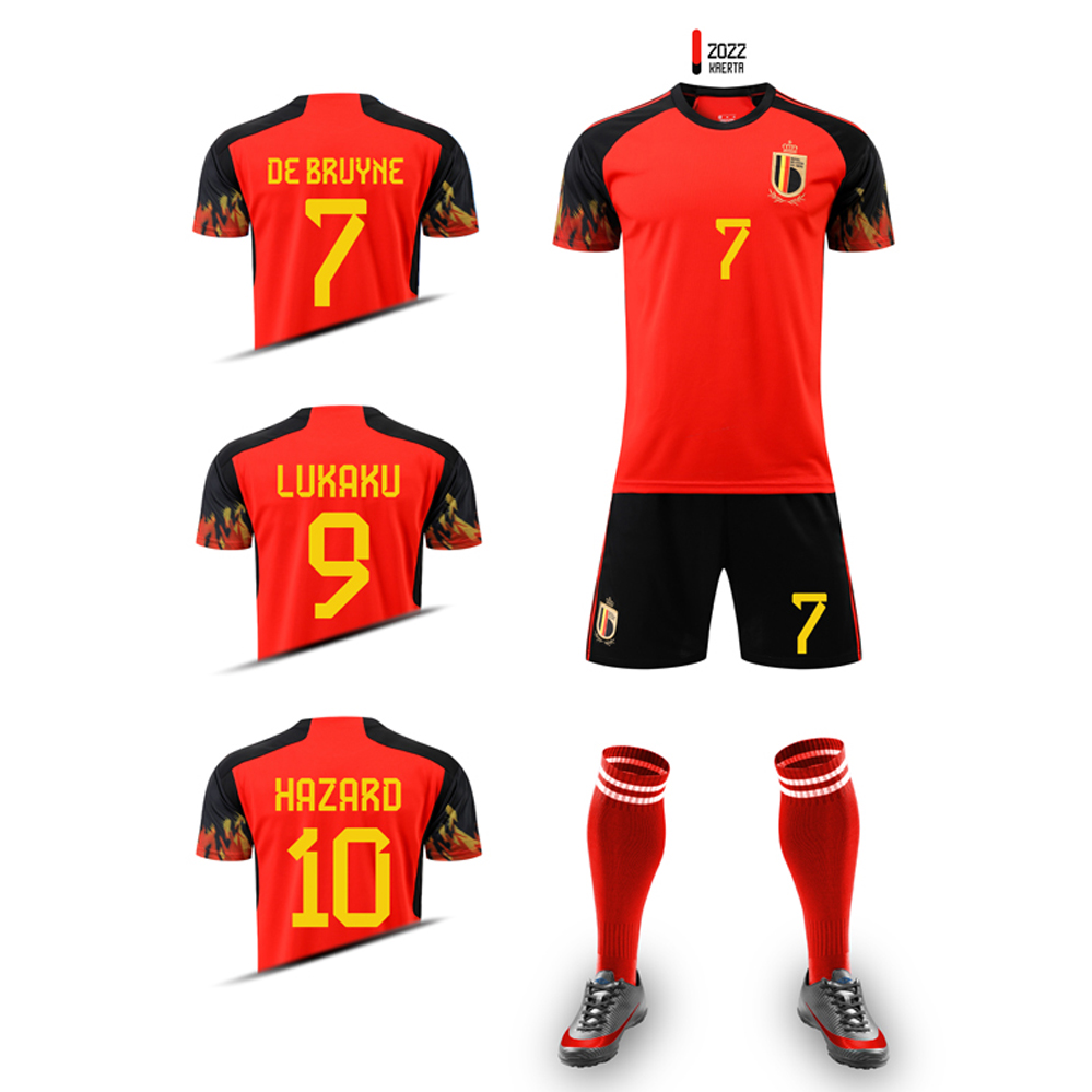 

New 2022 Belgiums Soccer Jerseys fans Player version COURTOIS hazard LUKAKU TIELEMANS Michy Batshuayi Kevin De Bruyne KOMPANY men Women kids Football, Men adult+kids+socks9