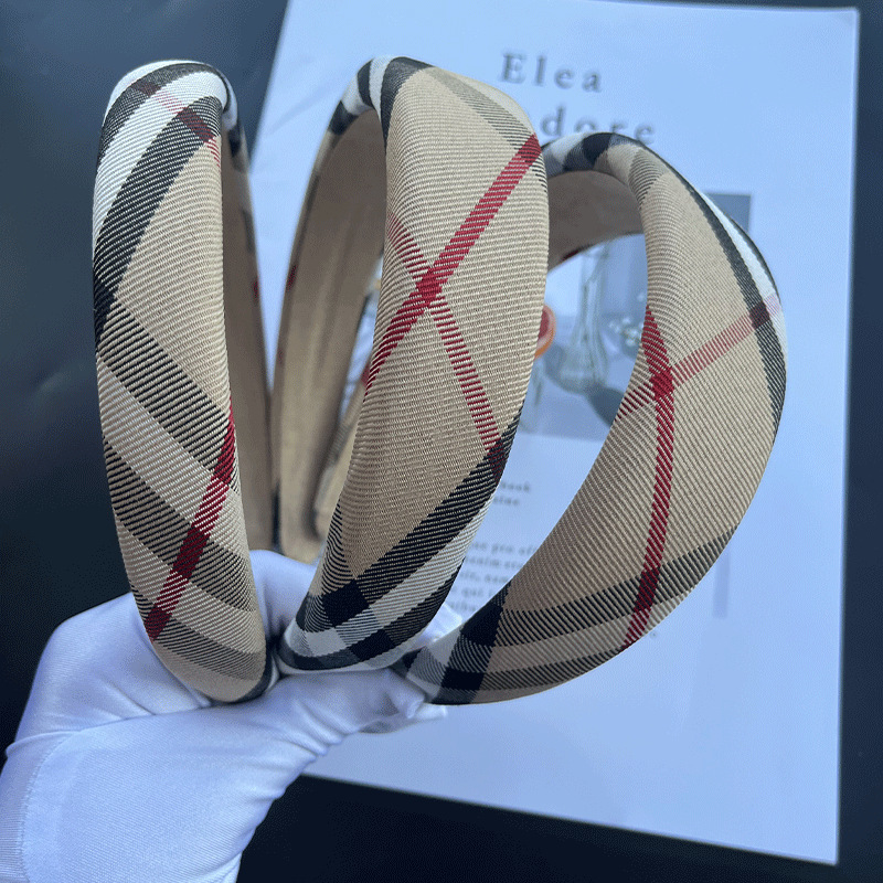 

Luxury Designer Headbands Grid Stripe Print Hair bands For Women Girl Brand Elastic Headband Sports Fitness Headband Head Wrap 7Style