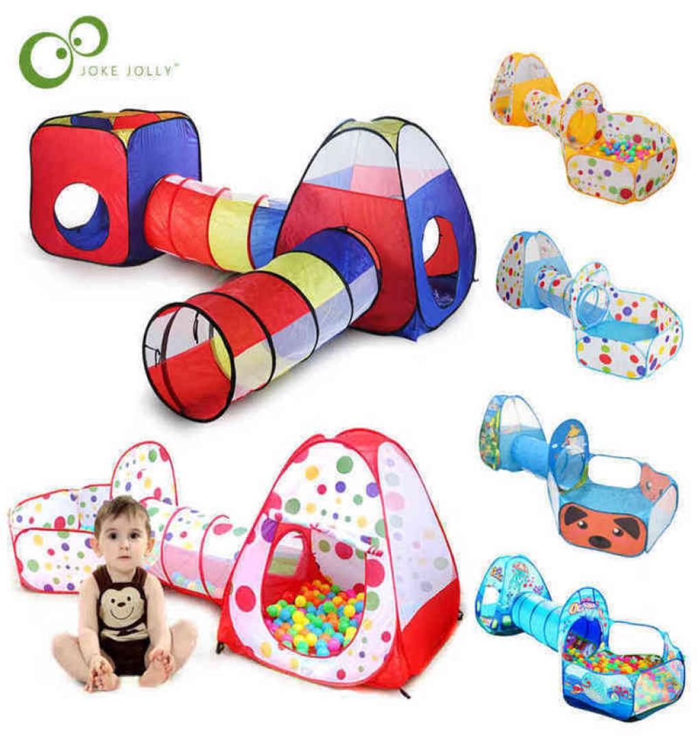 

Kids Play Tents Crawl Tunnels and Ball Pit Popup Bounce Playhouse Tent with Basketball Hoop for Indoor Outdoor Use, 1.2m pool tl