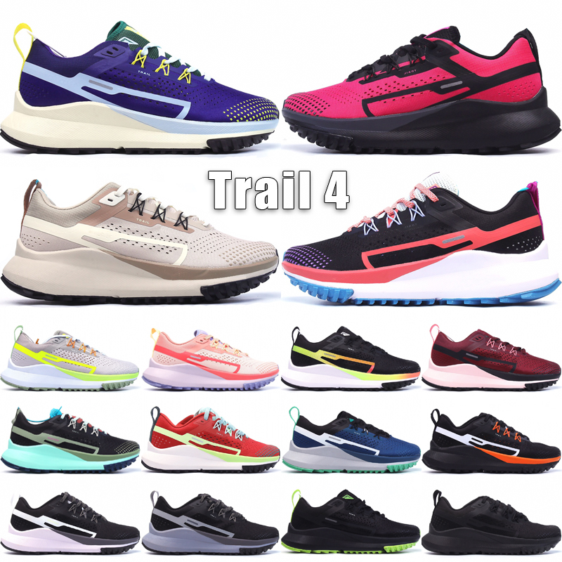 

Top Pegasus Trail 4 Running Shoes For Mens Womens Light Iron Ore Volt Arctic Orange Purple Pulse Midnight Navy Outdoor Sports Trainers Size 36-45, #07 black gold