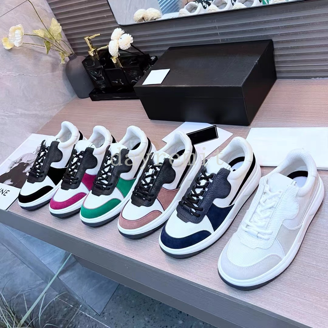 

Designer Calfskin Casual Shoes Panda Lows Sneakers Black White Leather Trainers Vintage Fashion Shoes Platform Lace-up Women Sneaker Size 35-40