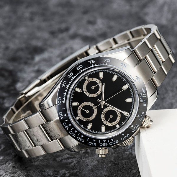 

Luxury ceramic watch aaa Brand for men Folding buckle Round chronograph Montre Mechanical Automatic Waterproof Vintage Female Wristwatch dhgates watchs box gift, Color1