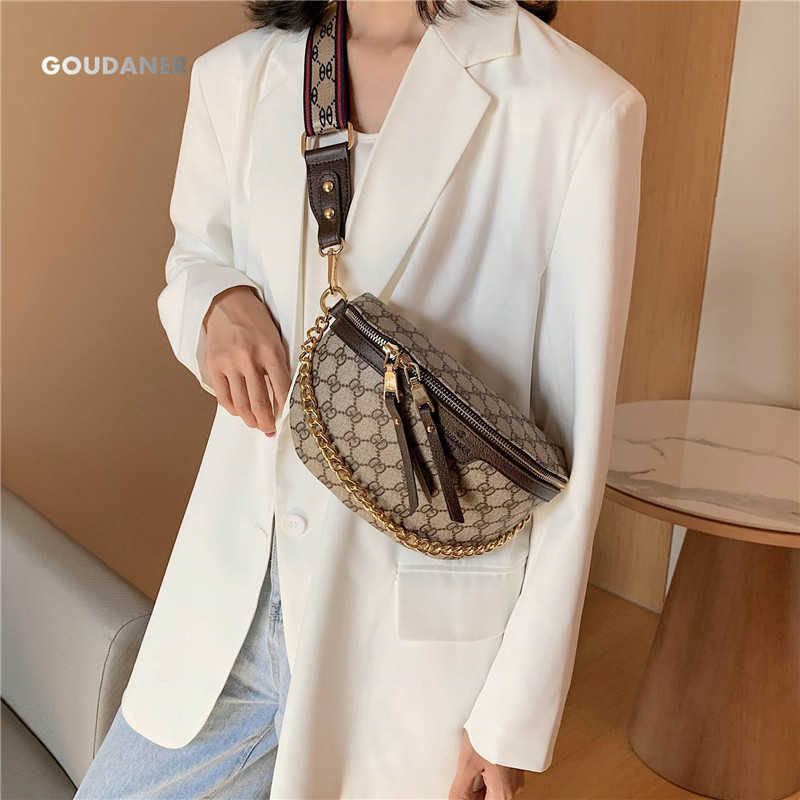 

Clearance Chest women's new fashion print popular messenger versatile one shoulder ultra fire broadband waist bag Purses Sale, Deep khaki