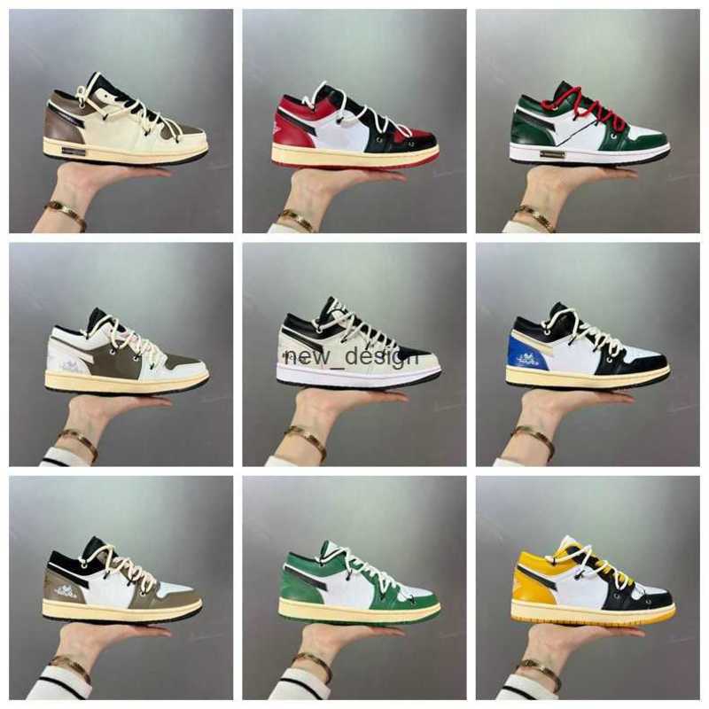 

new Jumpman 1 Low 1s basketball shoes Top OG Fragment Design University Blue Yellow Green White UNC Black Shadow Light Smoky Grey men