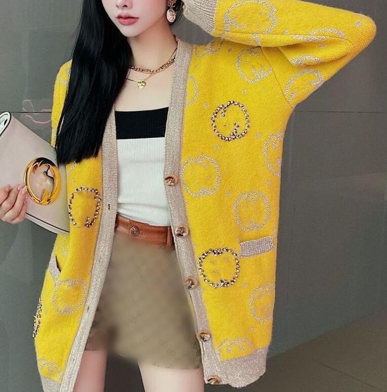 

New Women's Sweaters Luxury brand Casual Women yellow designer Sweater 1ggs