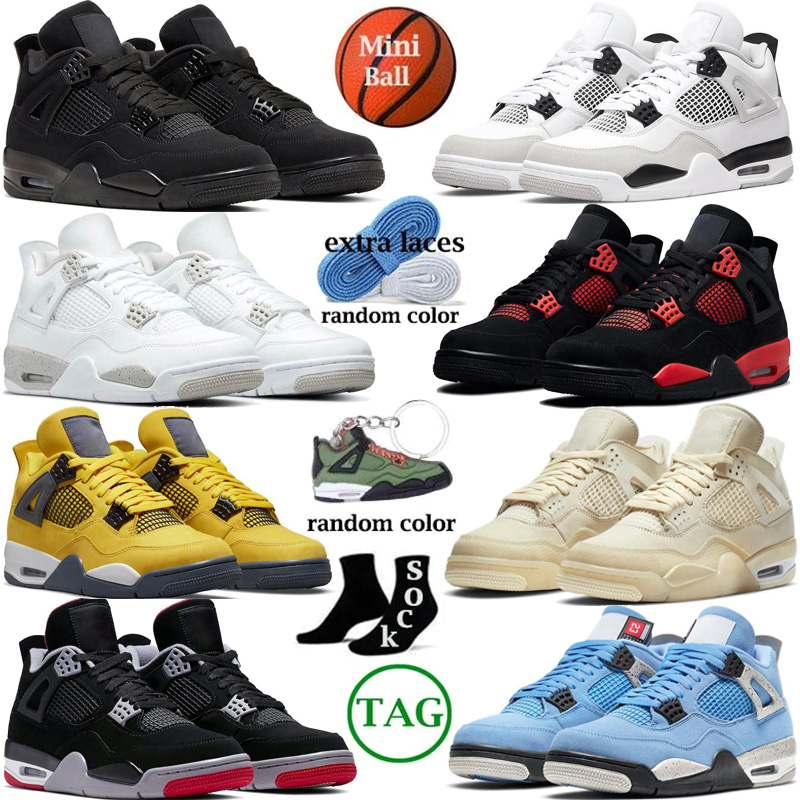 

Jumpman 4 4S retro Basketball Shoe Women men Sneakers University Blue Red Thunder Black Cat Pure Money White Guava Ice Oreo Sail Noir Metallic Purple Shimmer Trainers, #33 toro bravo