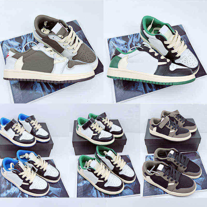 

Athletic & Outdoor Top quality Kid 1S Low Basketball Shoes Black White Toddler Green Game Royal Obsidian Chicago Bred Athletic Sneakers Multi-Color Tie-Dye