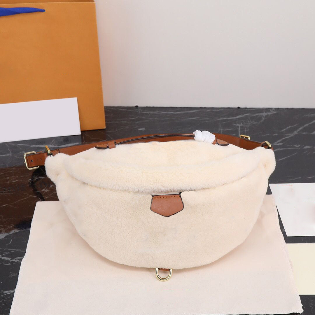

Original Hardware Soft Plush Genuine Teddy Chest Bag Bumbag Men Women Designer Crossbody Bags Purse Letter Tedy Luxury Lambswool, 37cm