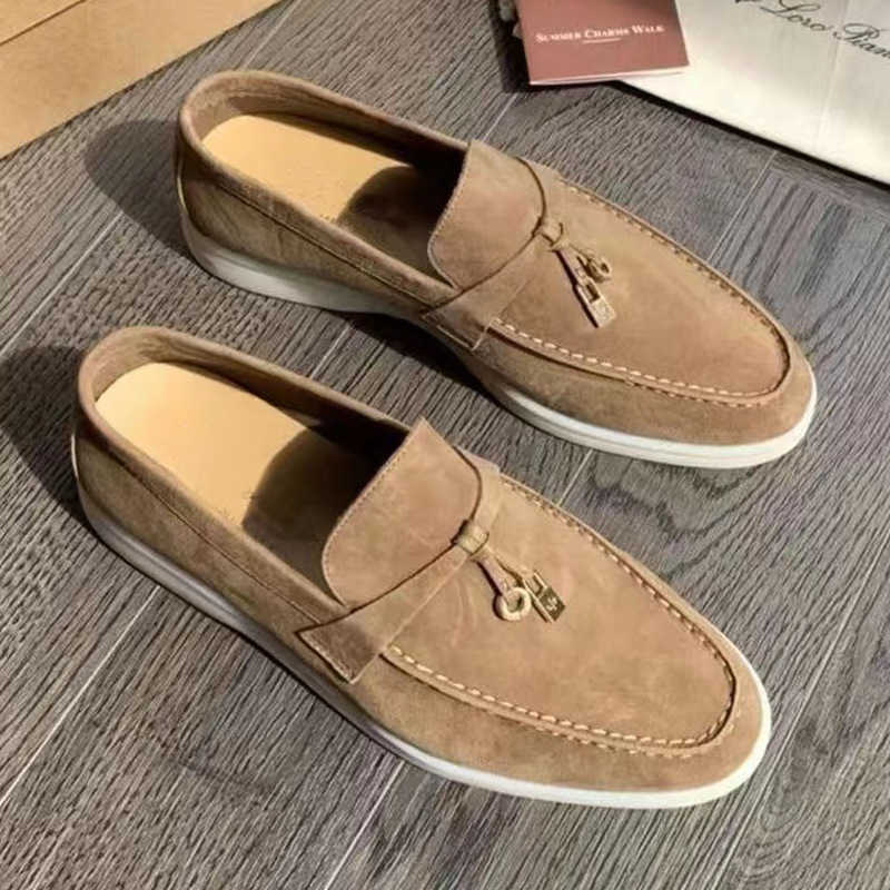 

LP Lefu 2022 Spring and Autumn Women's Flat sole Slip on Lazy Casual Single Shoes Small Leather, Black