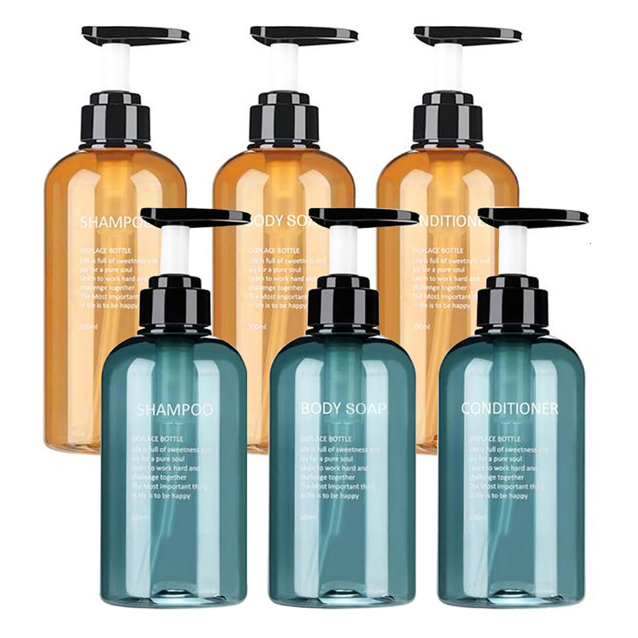 Liquid Soap Dispenser 3pcs Bottle Set Hand Sanitizer Shampoo Body Wash Shower Gel Outdoor Travel Tools 300ML500ML 221123