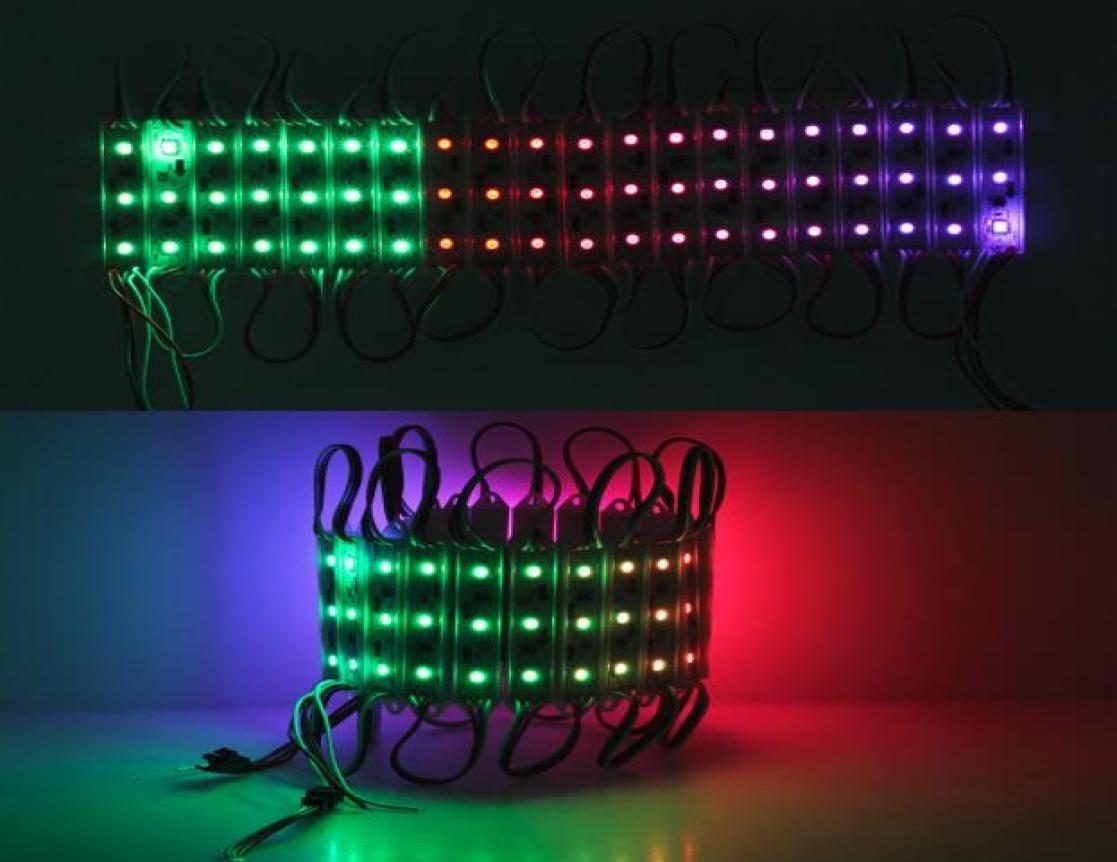 

WS2801 IC 3 SMD 3 LEDS RGB Pixels Digitally controllable LED Pixel Module Light waterproof DC12V