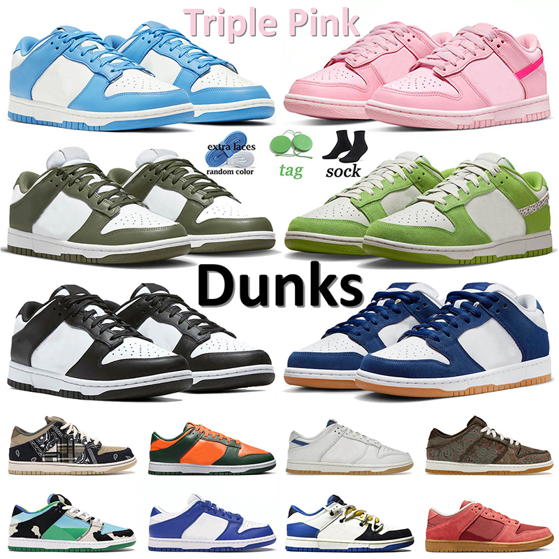 

Low Casual Shoes Designer Lows Skate Trainers Triple Pink UNC Olive Safari Chlorophyll Panda Black White Los Angeles Dodgers TS Outdoor Sneakers Mens Women Jogging, B33 los angeles dodgers 36-45