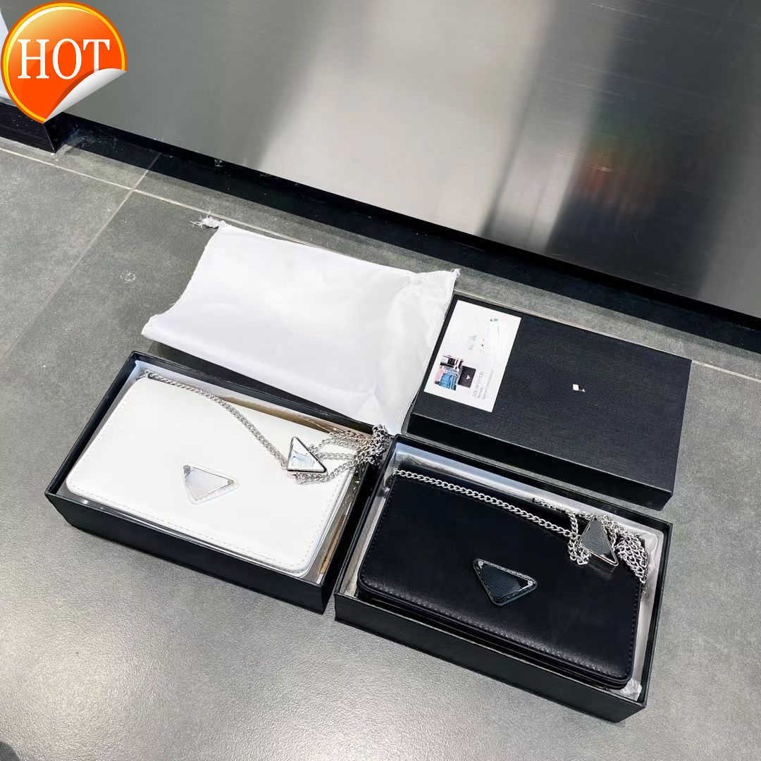 

Luxury Designer Shoulder Bags Female Fashion Triangle Chain New Light Luxury Small Square Bag Multi-function Crossbody Bag Gift Box Packaging Factory Direct Sales, Black