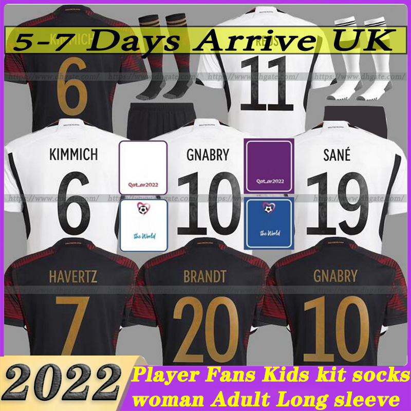 

2022 Germanys Soccer Jerseys Player Fans versoin HUMMELS KROOS WERNER MULLER boys set Football shirt t GOTZE SANEA KHEDIRA REUS German Long sleeve men kids kit women, Woman away