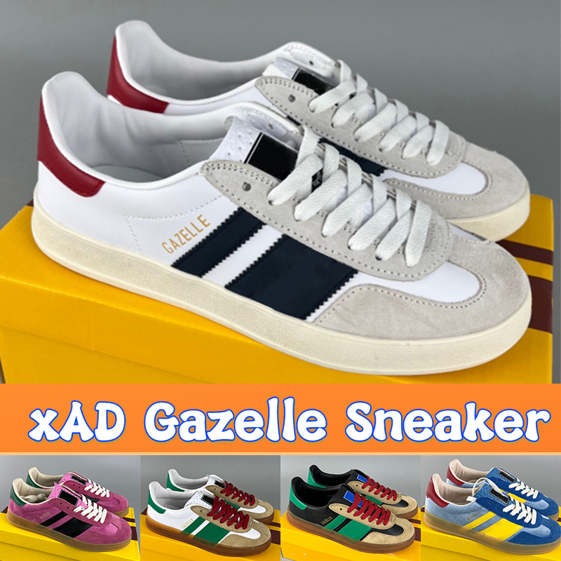 

2023 Gazelle Sneaker mens Casual Shoes xAD Designer sneakers Pink Blue silk Green Red Velvet White suede black leather Beige Ebony Canvas luxury men women trainers, 9# red velvet