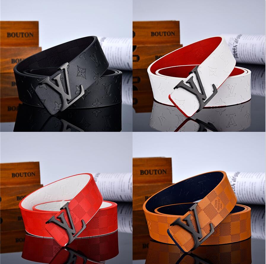 

2022 New Luxury designer Louis Vuitton LV Belt Buckle Fashion Genuine Leather Women Belts For men Letter Double Big gold classical NO BOX A02