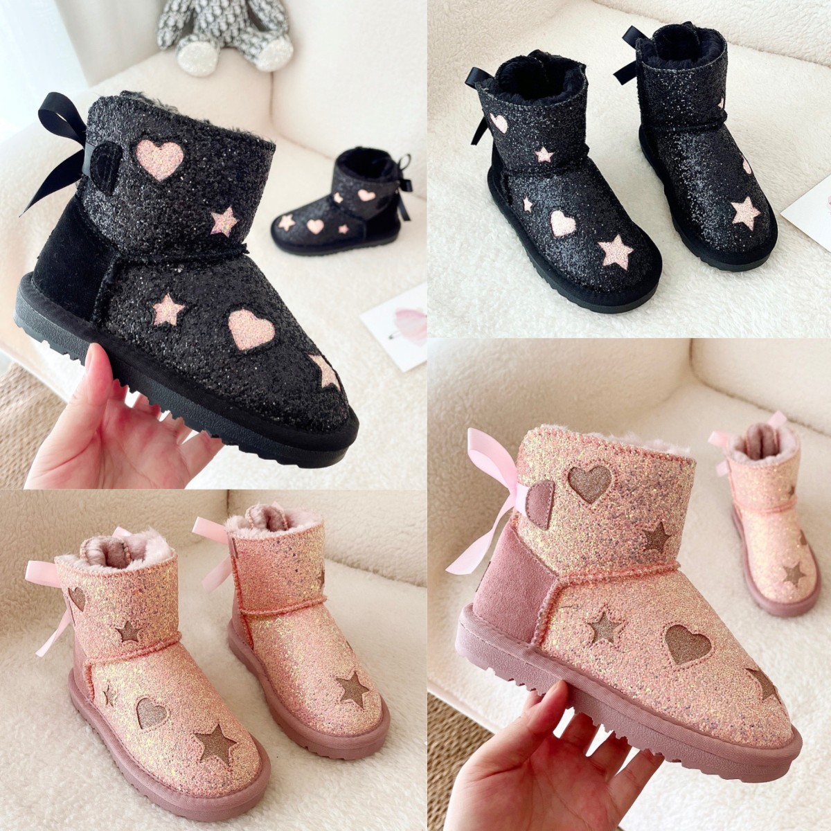 

Australia Classic uggly kids boots girls shoes designer Pink uggi boot baby kid shoe youth toddler infants black wggs GS sneaker size 25-34, 00