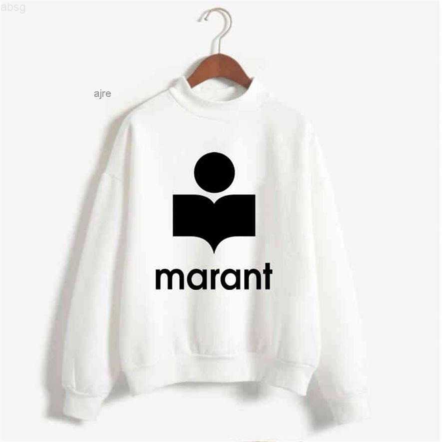 

Oversize Hoodies Women Marant Sweatshirts Spring Autumn Female Loose Pullover Hoodied234e, White