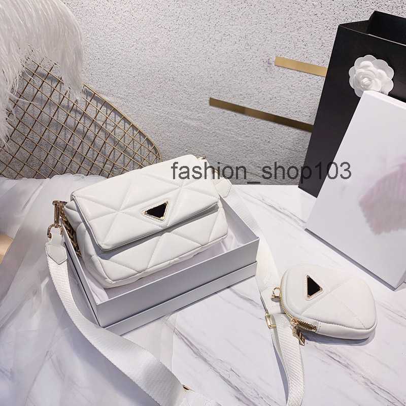 

Fashion Shoulder Women Bags Designer Chain bag P Strap Handbag Leather Crossbody Highs quality Handbags Flap Bag White Black Wallets 2023