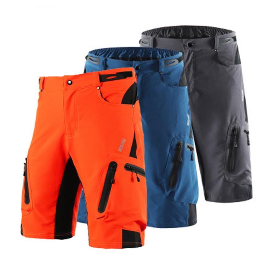 

ARSUXEO Cycling Shorts Men Downhill Shorts Bicycle MTB Mountain Bike DH Short Pants Running Loose Outdoor Sports Trousers245l4299009, Orange no pad