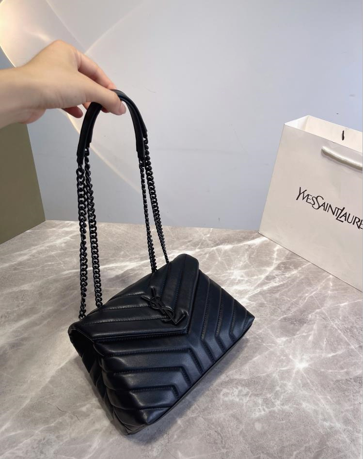 

6A black YSL Desiginers shoulder bag handbag cross body Cowhide Handbag Women's bodys purses Official original Louis Vuitton LV Genuine leather from Franch gucci, A+