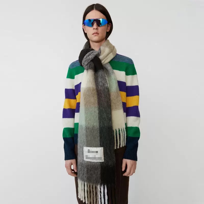 Cool Designer Scarves For Women Width36CM Wool Scarf Mens Check Pattern Scarves Winter Outdoor Accessories Christmas Gifts 22112305