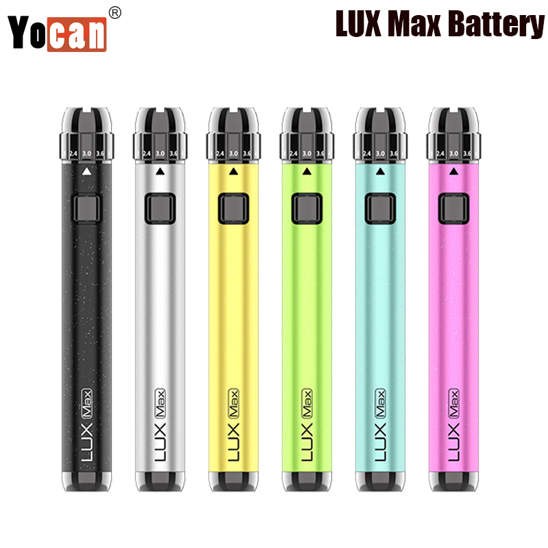 

Yocan LUX Max Battery 900mAh Battery Type-C Charging 510 Thread 10s Preheat Voltage Electronic Cigarette Vaporizer Authentic