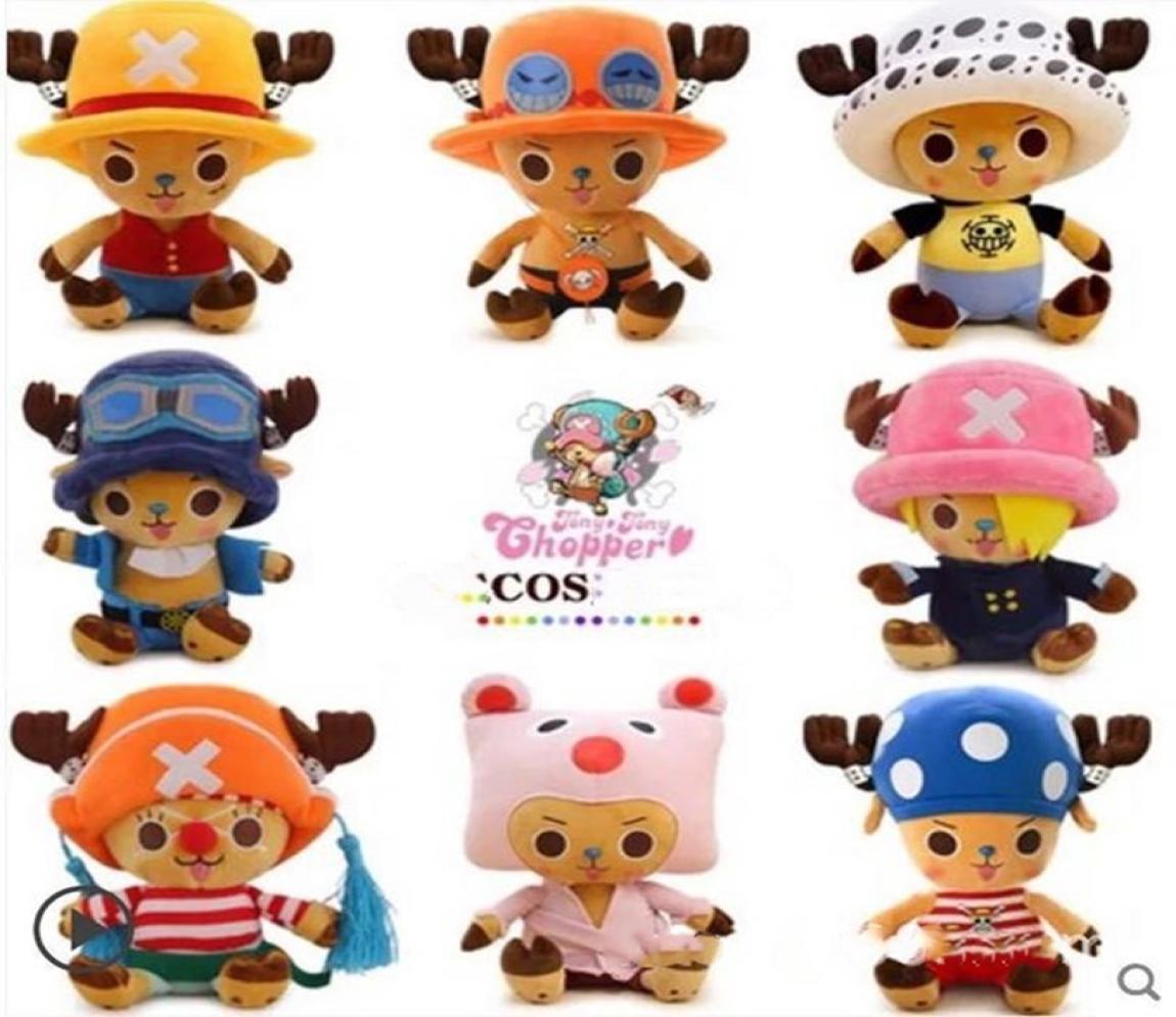 

Anime One Piece Chopper Cosplay Sabo Sanji Soft Plush Toys Party Decorations Cartoon Stuffed Dolls Xmas Gift for Kids, 20