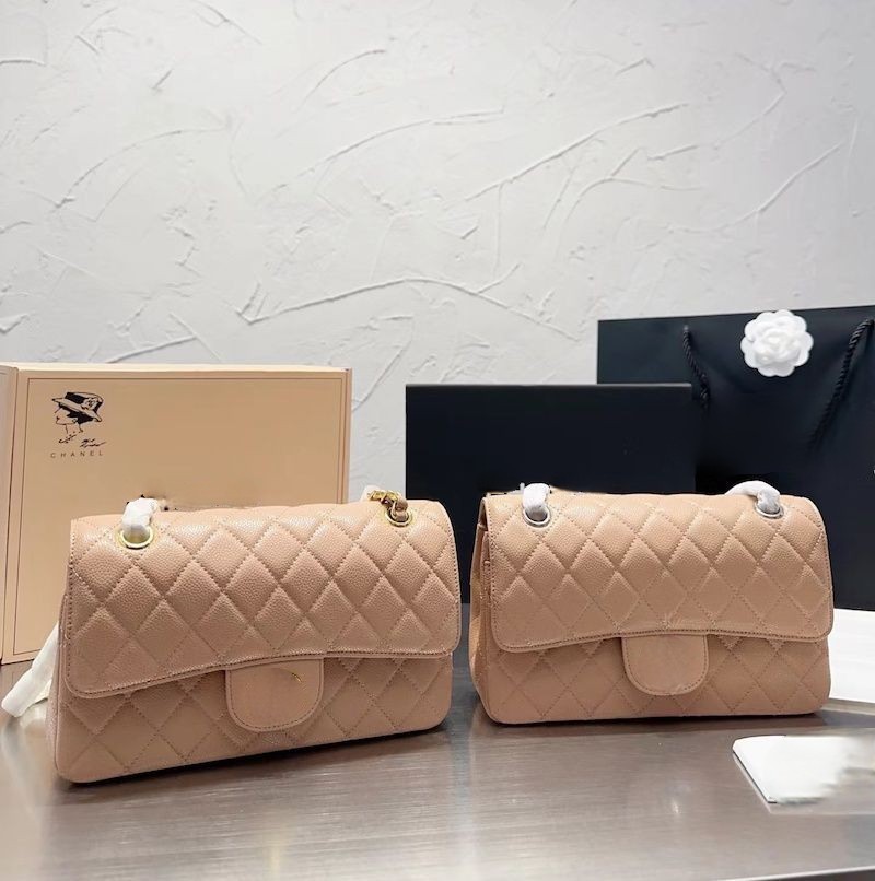 

5a CC bag luxury designer handbag fashionbags crossbody classic quilted Cf Flap Caviar cowhide 23cm handbags woman shoulder sling vintage bags Facai bag, Empty box