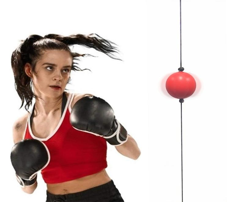 

Height Adjustable Boxing Reflex Ball Speed Fight Double End MMA Training Punching Bag PU for Home Muay Thai Workout 211229